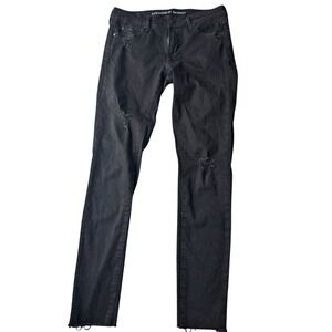 Articles‎ of Society Distressed Black Wash Raw Hem Skinny Jeans Women's Size 27